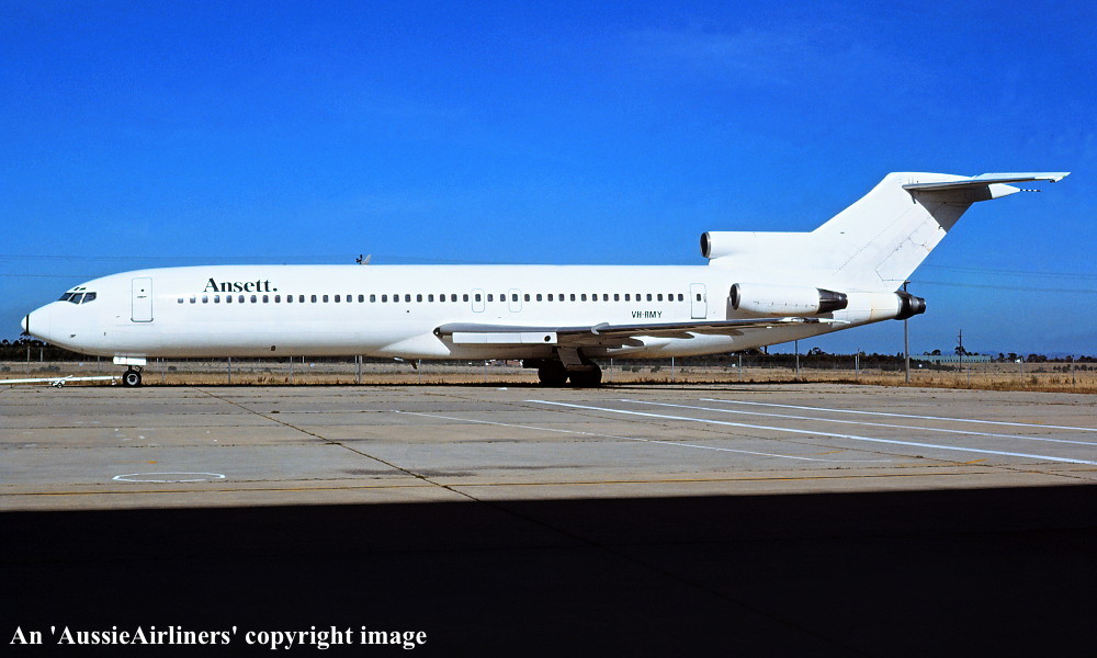 VH-RMY. Ansett - in the 'all-white' livery at Melbourne Tullamarine ...
